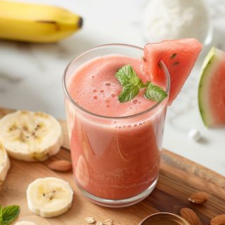 Smoothie banane pastèque et collagène