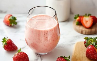 Recette smoothie fraise et collagène