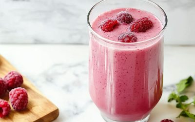 Smoothie framboise et collagène